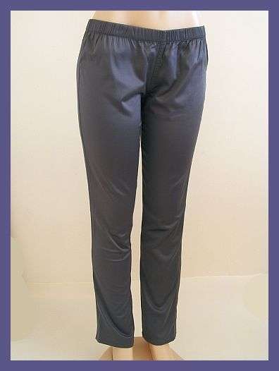 SIZE: 36 - DARK GREY SATIN STRETCH LEGGINGS