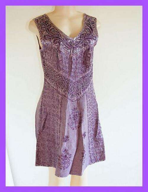 *R1* - SUPER SOFT PURPLE ACID WASH PIXIE SUN DRESS - IMPORTED FROM INDIA