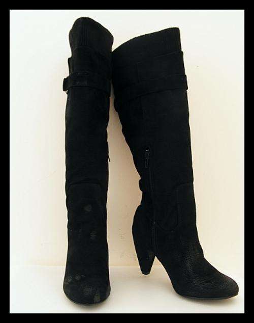 SIZE: 7 - VINTAGE LOOK BLACK SUEDE BOOTS FROM ZOOM
