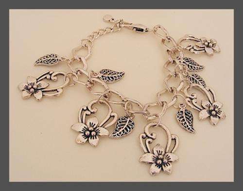 TIBETAN SILVER CHARM BRACELET - NICKEL FREE