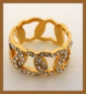 STUNNING GP DIAMANTE HEART RING - SIZE: 9.5