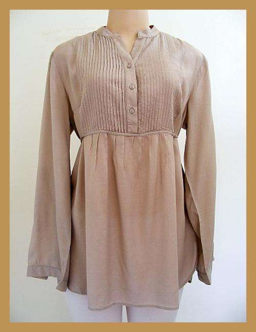 SIZE: 14 - SILKY BEIGE SHIRT FROM OASIS FOSCHINI