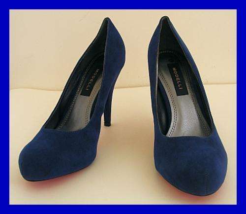 SIZE: 5 - COBALT BLUE SUEDE TOUCH SHOES FROM MODELLI