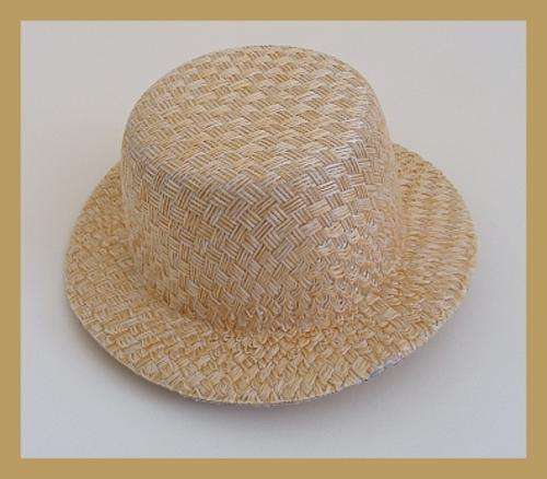 SUPER CHIC SMALL WOVEN MINI HAT - BEIGE
