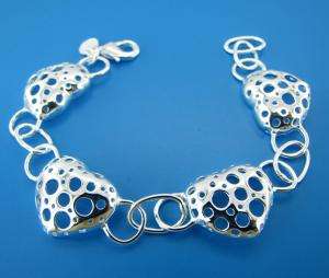 GORGEOUS STERLING SILVER HEART BRACELET