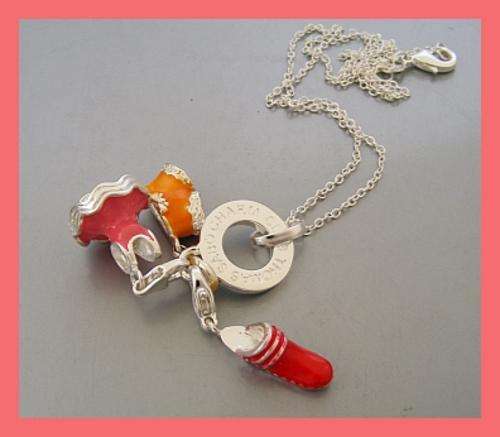 THOMAS SABO STYLE CHARM NECKLACE - DRESS, SHORTS & SHOE