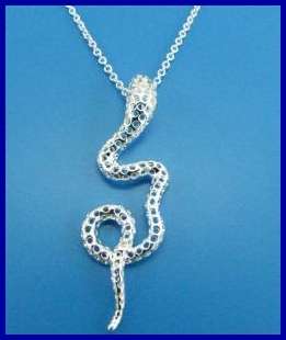 925 STERLING SILVER EP SERPENT PENDANT & CHAIN