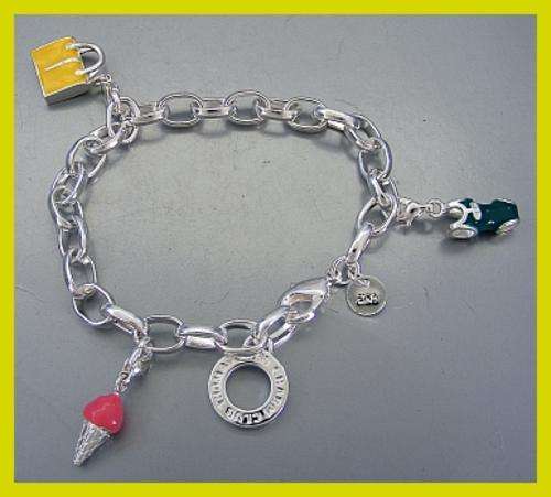 THOMAS SABO STYLE CHARM BRACELET - SWIMMING COSTUME, BEACH BAG, ICE CREAM
