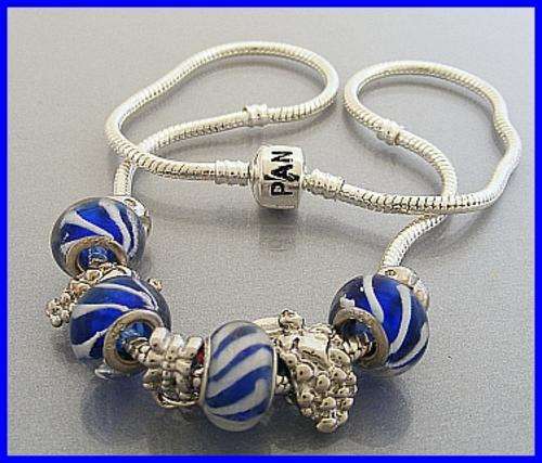 EURO BEAD NECKLACE - BLUE