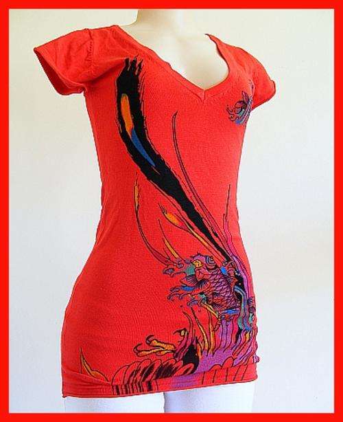 SUMMER KNIT LONG TOP - TATTOO DESIGN - FREE SIZE