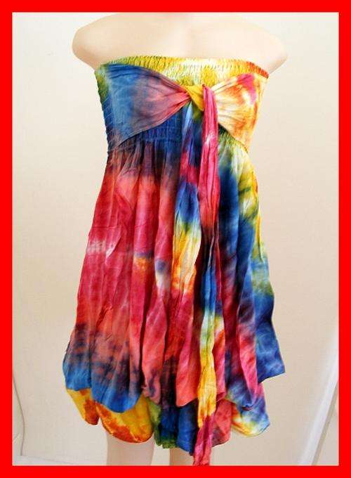 MULTI WAY TIE DYE DRESS/ SKIRT