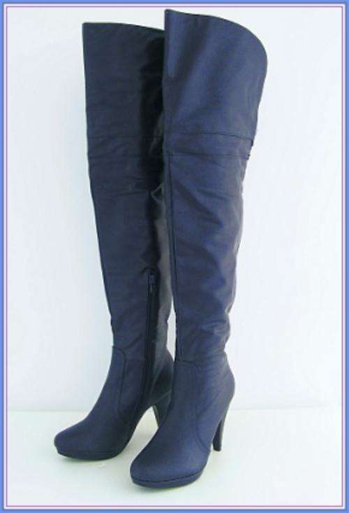 SIZE: 5 - BLUE THIGH HIGH BOOTS