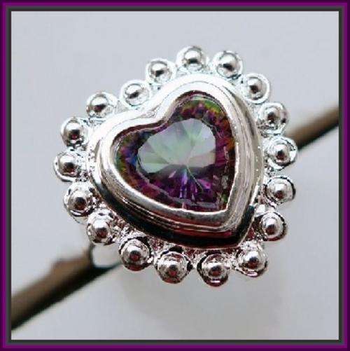 925 STERLING SILVER MYSTIC TOPAZ RING - SIZE: 7