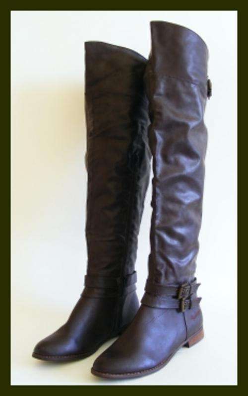 *R1* - SIZE: 8 - *HOT* BROWN THIGH HIGH BOOTS FROM COOLWAY