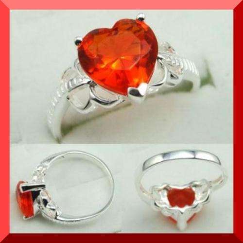 *R1* - 925 SP COGNAC CITRINE RING - SIZE : 8.2