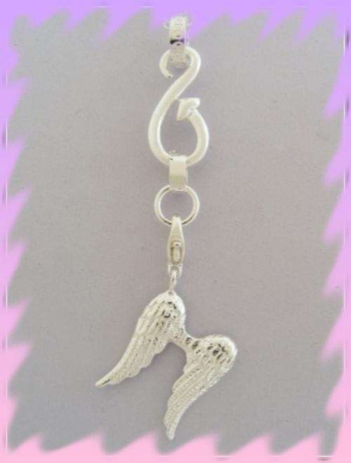 925 STERLING SILVER EP ANGEL WINGS PENDANT & CHAIN