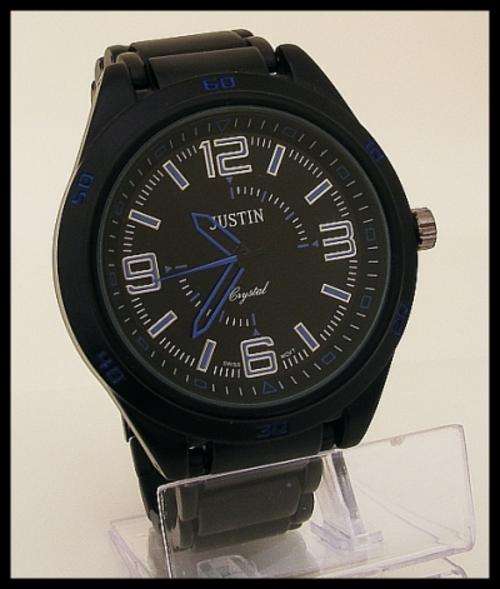 MENS JUSTIN WATCH WITH BLACK ADJUSTABLE STRAP