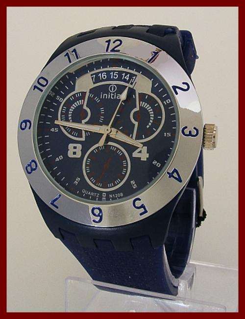 NAVY BLUE INITIAL WATCH