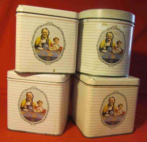 Set of 4 MAZAWATTA 1lb Tea Tins
