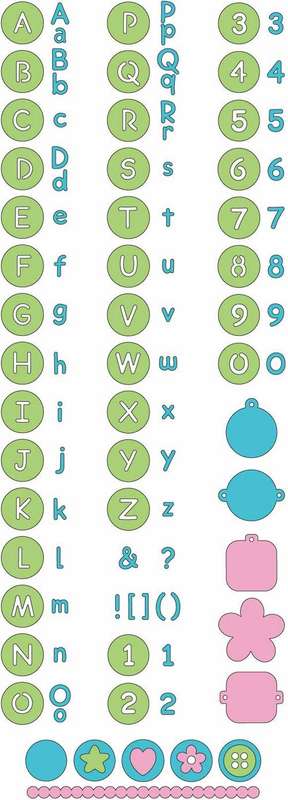 Cuttlebug Alphabet Die Cuts - Baby Face