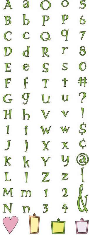 Cuttlebug Alphabet Die Cuts -  You're Not The Boss Of Me