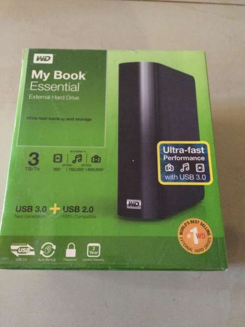 BRAND NEW 3TB WESTERN DIGITAL EXTERNAL HARD DRIVE
