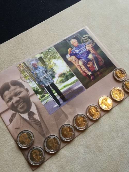 10 Uncerculated Mandela Head + FDC with both Stamps