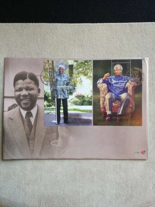 10 Uncerculated Mandela Head + FDC with both Stamps