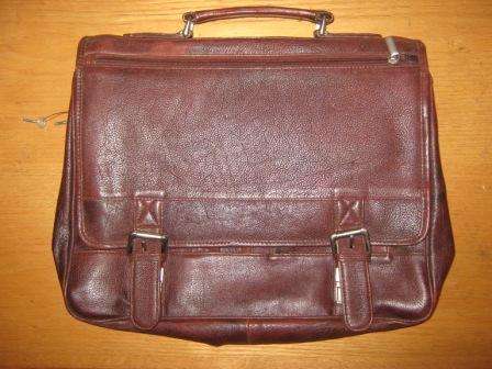 Vintage leather laptop bag (Brown)