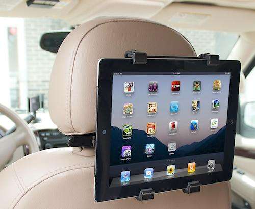 ** ADJUSTABLE CAR HEADREST CLIP / HOLDER / MOUNT FOR APPLE iPAD AND OTHER TABLETS **