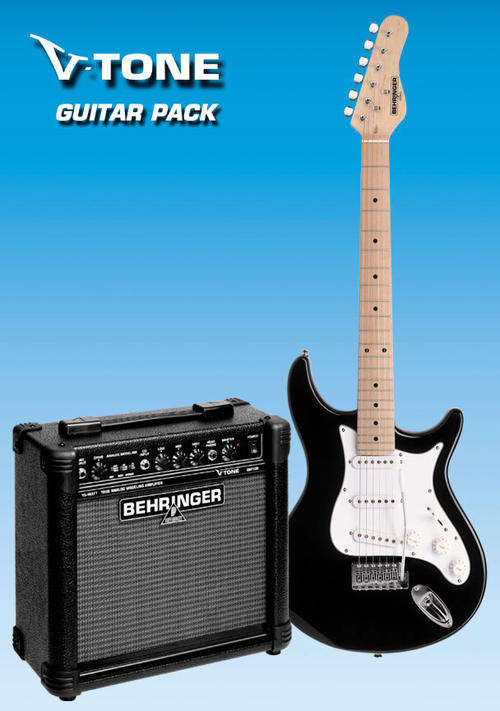 ** Behringer V-Tone Electric Guitar and Amp + carry case + guitar tuner + extras   **
