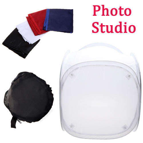 ** LOCAL STOCK - 40x40cm Photo Studio Shooting Tent / Light Cube / Soft Box with 4 Backdrops  **