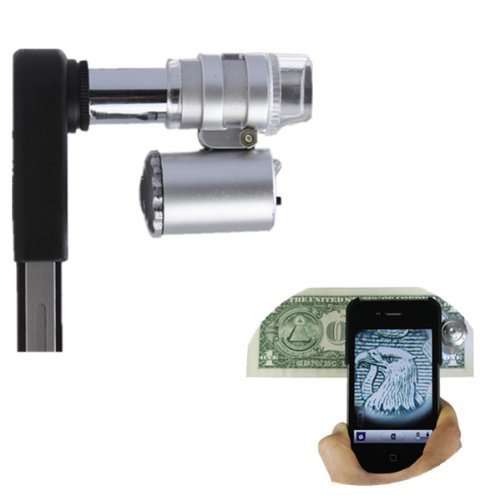 CLEARANCE SALE ** 60X Zoom Magnifing lens / Jewleers Loupe for iPhone 4 / 4S with 3 LED light
