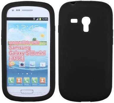 ** SAMSUNG GALAXY S3 MINI SILICONE CASE / COVER - BLACK **
