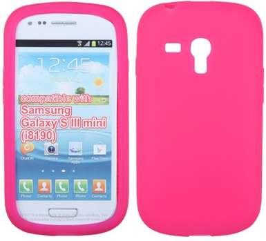 ** SAMSUNG GALAXY S3 MINI SILICONE CASE / COVER - HOT PINK **