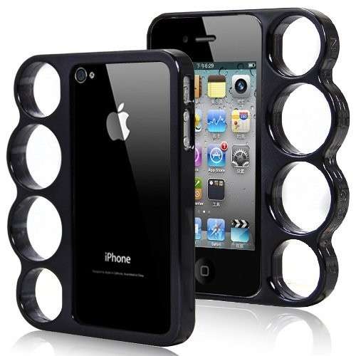 ** iPhone 5 KNUCKLE CASE - Knuckle duster / Knuckle buster - BLACK **
