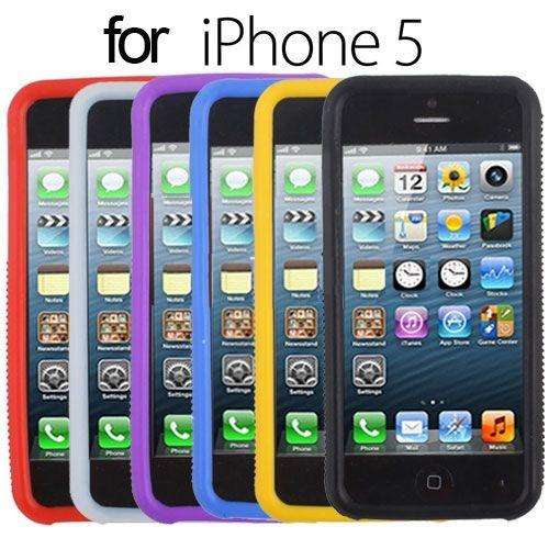 ** CLEARANCE SALE ** Apple iPhone 5 / 5S Silicone Gel Bumper Frame Case / Cover - RED **