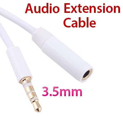 ** 1M 3.5mm AUX Stereo Extension Cable (Male to Female) for iPhone, iPod and iPad **