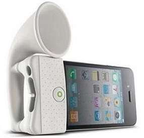 **  Silicone Horn Amplifier Speaker Stand For iPhone 5 / 5C / 5S   - WHITE **