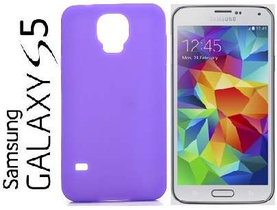** SAMSUNG GALAXY S5 SILICONE GEL CASE / COVER - PURPLE **