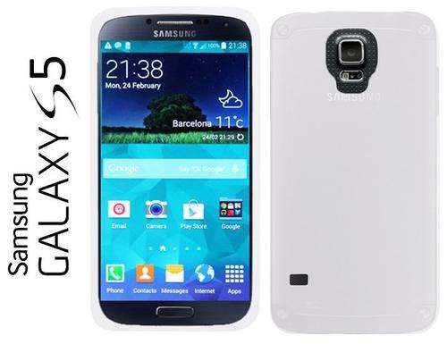 ** SAMSUNG GALAXY S5 SILICONE GEL CASE / COVER - WHITE **