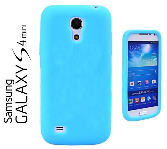 ** SAMSUNG GALAXY S4 MINI SILICONE CASE / COVER - SKY BLUE **