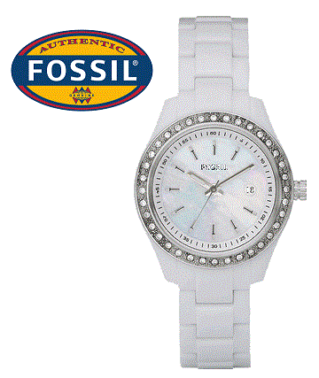 FOSSIL STELLA CRYSTAL BEZEL MOTHER OF PEARL LADIES WATCH **VALUE: R3200.00**