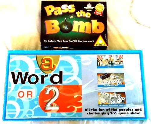 ** R1 CLEARANCE SALE ** PASS THE BOMB AND A WORD OR TWO BOARD GAMES