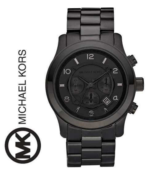 MICHAEL KORS BLACK ION PLATED STAINLESS STEEL CHRONOGRAPH WATCH   **VALUE: R5600.00**