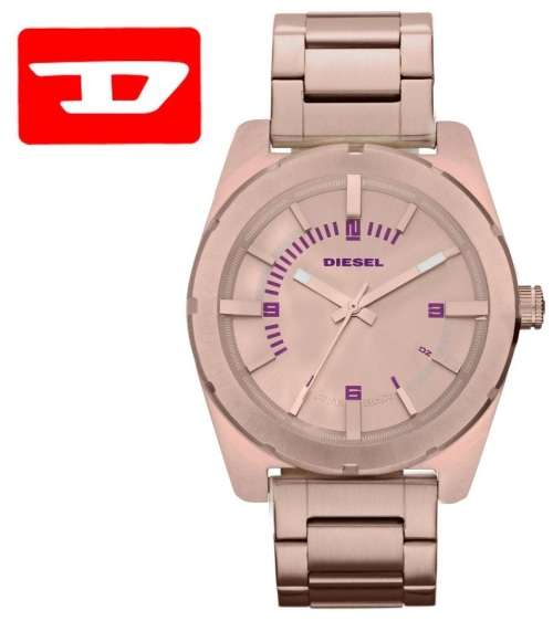 DIESEL GOOD COMPANY ROSE GOLD AND PINK JUMBO SIZE WATCH **VALUE: R4299.00**