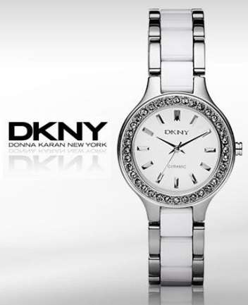 DKNY CERAMIC WITH CRYSTALS LADIES WATCH   **VALUE: R4099.00**