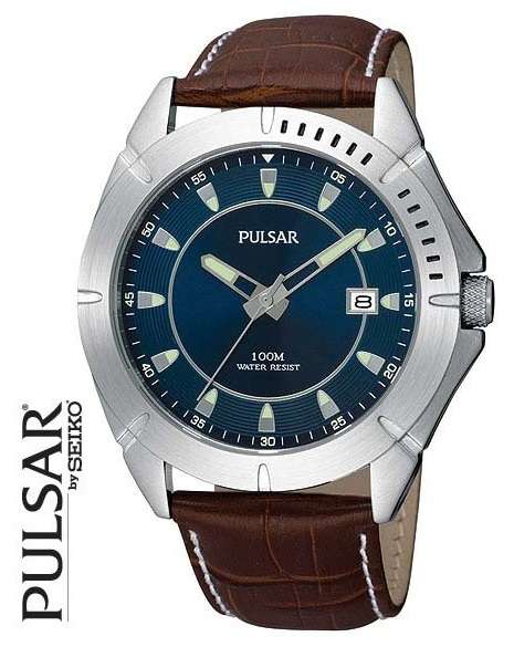 PULSAR BY SEIKO SPORT DIAL LEATHER STRAP MENS WATCH   **VALUE: R2300.00**