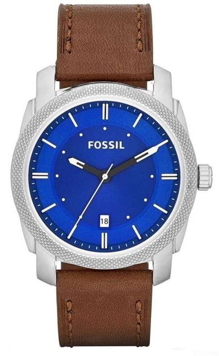 FOSSIL MACHINE STAINLESS STEEL AND LEATHER WATCH (FS4858)  **VALUE: R3900.00