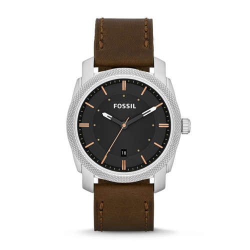FOSSIL MACHINE LEATHER STRAP STAINLESS STEEL WATCH (FS4860)  **VALUE: R3900.00
